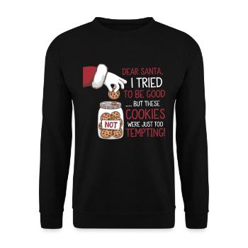 Christmas Time Cookies Gingerbread Baking - Unisex Sweatshirt - black - Front - Alina (178cm) & Michal (187cm)