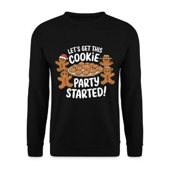 Christmas Time Cookies Gingerbread Baking - Unisex Sweatshirt - black - Front - Alina (178cm) & Michal (187cm)