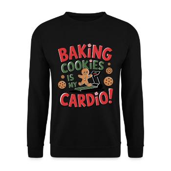 Christmas Time Cookies Gingerbread Baking - Unisex Sweatshirt - black - Front - Alina (178cm) & Michal (187cm)