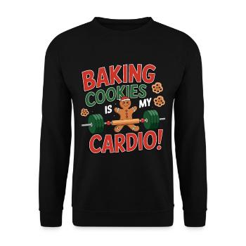 Christmas Time Cookies Gingerbread Baking - Unisex Sweatshirt - black - Front - Alina (178cm) & Michal (187cm)