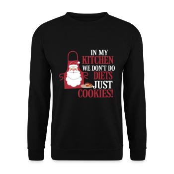 Christmas Time Cookies Gingerbread Baking - Unisex Sweatshirt - black - Front - Alina (178cm) & Michal (187cm)