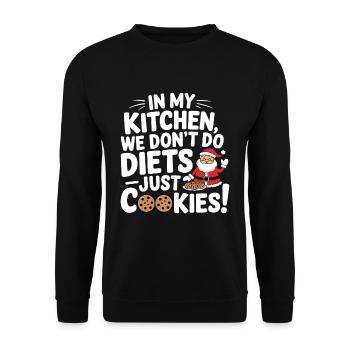 Christmas Time Cookies Gingerbread Baking - Unisex Sweatshirt - black - Front - Alina (178cm) & Michal (187cm)