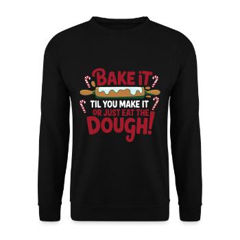 Christmas Time Cookies Gingerbread Baking - Unisex Sweatshirt - black - Front - Alina (178cm) & Michal (187cm)