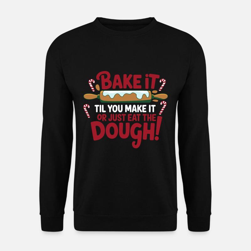 Weihnachtszeit Kekse Lebkuchen Backen - Unisex Pullover - Schwarz