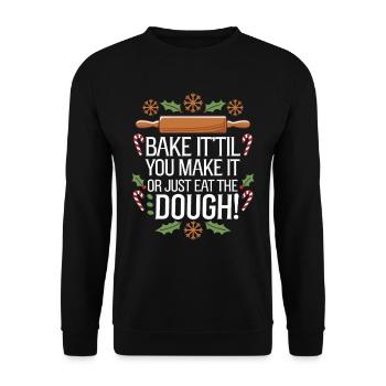 Christmas Time Cookies Gingerbread Baking - Unisex Sweatshirt - black - Front - Alina (178cm) & Michal (187cm)