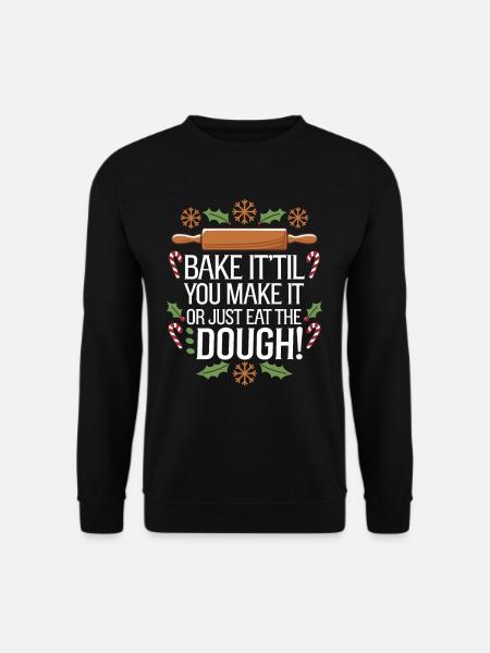 Weihnachtszeit Kekse Lebkuchen Backen - Unisex Pullover - Schwarz
