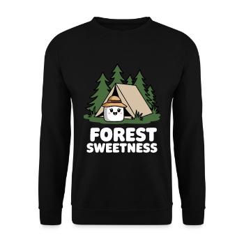 Drôle de dicton de guimauve de camping - Sweat-shirt Unisexe - noir - Devant - Alina (178cm) & Michal (187cm)