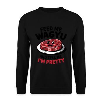 Wagyu Steak - Unisex Sweatshirt - black - Front - Alina (178cm) & Michal (187cm)