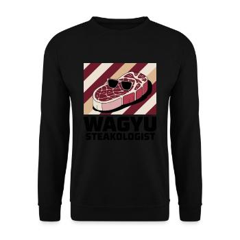 Wagyu Steak - Unisex Sweatshirt - black - Front - Alina (178cm) & Michal (187cm)