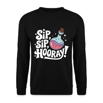 Potion Fantasy Enthusiast RPG Gamer - Unisex Sweatshirt - black - Front - Alina (178cm) & Michal (187cm)
