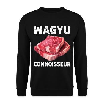 Wagyu Steak - Unisex Sweatshirt - black - Front - Alina (178cm) & Michal (187cm)