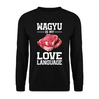 Wagyu Steak - Unisex Sweatshirt - black - Front - Alina (178cm) & Michal (187cm)