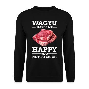 Wagyu Steak - Unisex Sweatshirt - black - Front - Alina (178cm) & Michal (187cm)