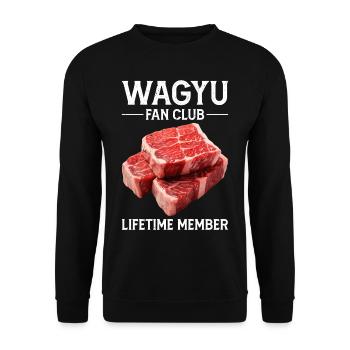 Wagyu Steak - Unisex Sweatshirt - black - Front - Alina (178cm) & Michal (187cm)