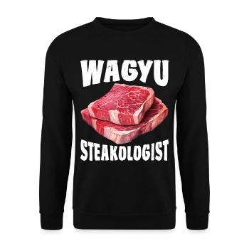 Wagyu Steak - Unisex Sweatshirt - black - Front - Alina (178cm) & Michal (187cm)