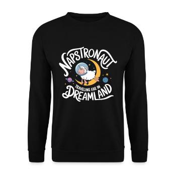 Funny Sleep Saying - Unisex Sweatshirt - black - Front - Alina (178cm) & Michal (187cm)