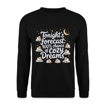 Funny Sleep Saying - Unisex Sweatshirt - black - Front - Alina (178cm) & Michal (187cm)