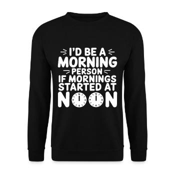 Funny Sleep Saying - Unisex Sweatshirt - black - Front - Alina (178cm) & Michal (187cm)