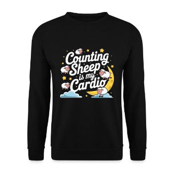 Funny Sleep Saying - Unisex Sweatshirt - black - Front - Alina (178cm) & Michal (187cm)
