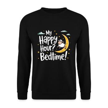 Funny Sleep Saying - Unisex Sweatshirt - black - Front - Alina (178cm) & Michal (187cm)