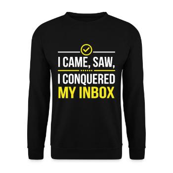 Humour de bureau - Sweat-shirt Unisexe - noir - Devant - Alina (178cm) & Michal (187cm)