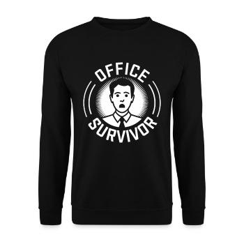 Humour de bureau - Sweat-shirt Unisexe - noir - Devant - Alina (178cm) & Michal (187cm)