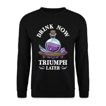 Potion Fantasy Enthusiast RPG Gamer - Unisex Sweatshirt - black - Front - Alina (178cm) & Michal (187cm)