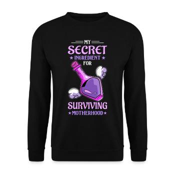 Potion Fantasy Enthusiast RPG Gamer - Unisex Sweatshirt - black - Front - Alina (178cm) & Michal (187cm)