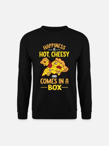Funny pizza saying - Unisex Sweatshirt - black