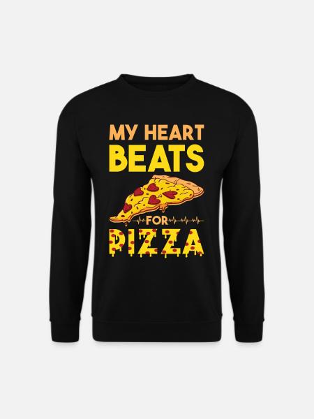 Funny pizza saying - Unisex Sweatshirt - black