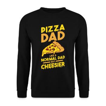 Drôle de dicton de pizza - Sweat-shirt Unisexe - noir - Devant - Alina (178cm) & Michal (187cm)