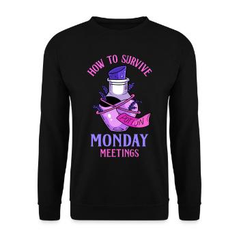 Potion Fantasy Enthusiast RPG Gamer - Unisex Sweatshirt - black - Front - Alina (178cm) & Michal (187cm)