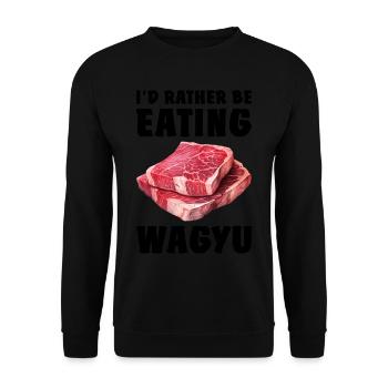 Wagyu Steak - Unisex Sweatshirt - black - Front - Alina (178cm) & Michal (187cm)