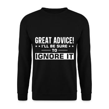 Sarcasm Sarcastic - Unisex Sweatshirt - black - Front - Alina (178cm) & Michal (187cm)