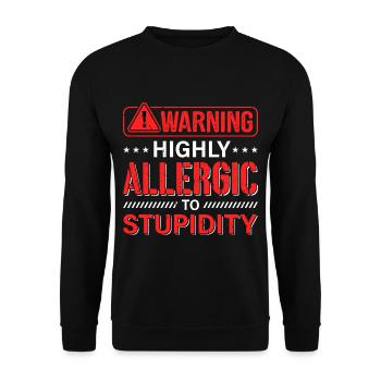 Sarkasmus Sarkastisch - Unisex Pullover - Schwarz - Vorne - Alina (178cm) & Michal (187cm)