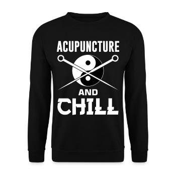 Chi Qi Ying Yang Traditional Chinese Medicine - Unisex Sweatshirt - black - Front - Alina (178cm) & Michal (187cm)