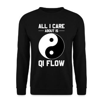 Chi Qi Ying Yang Traditional Chinese Medicine - Unisex Sweatshirt - black - Front - Alina (178cm) & Michal (187cm)