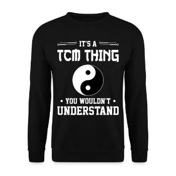 Chi Qi Ying Yang Traditional Chinese Medicine - Unisex Sweatshirt - black - Front - Alina (178cm) & Michal (187cm)