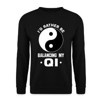 Chi Qi Ying Yang Traditional Chinese Medicine - Unisex Sweatshirt - black - Front - Alina (178cm) & Michal (187cm)