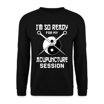 Chi Qi Ying Yang Traditional Chinese Medicine - Unisex Sweatshirt - black - Front - Alina (178cm) & Michal (187cm)