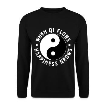 Chi Qi Ying Yang Traditional Chinese Medicine - Unisex Sweatshirt - black - Front - Alina (178cm) & Michal (187cm)