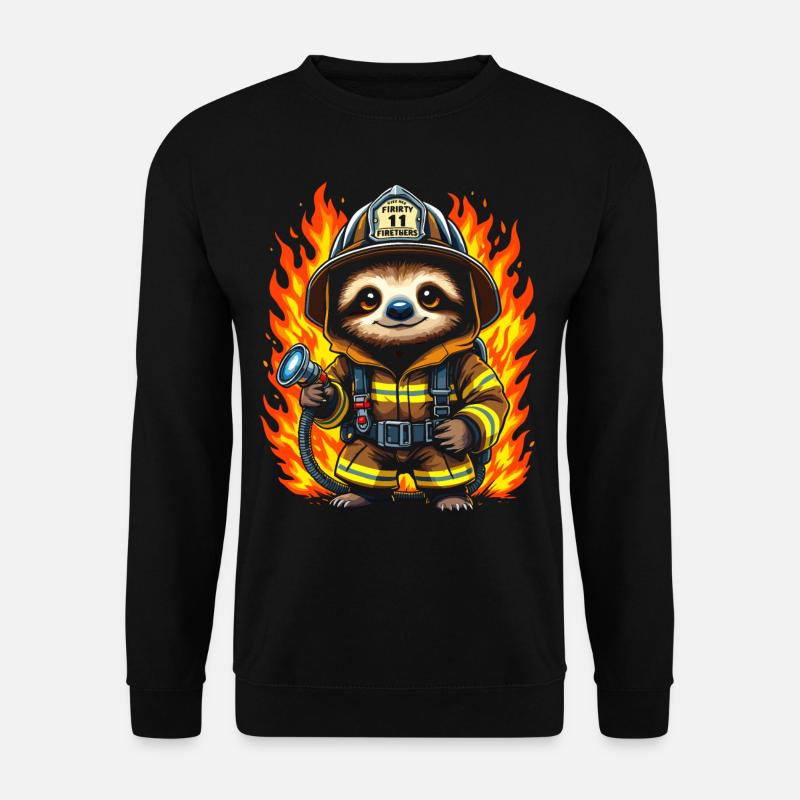 Firefighter Sloth - Unisex Sweatshirt - black