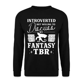 Bücherwurm Drache Fantasy Buchliebhaber - Unisex Pullover - Schwarz - Vorne - Alina (178cm) & Michal (187cm)