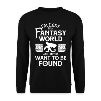 Bücherwurm Drache Fantasy Buchliebhaber - Unisex Pullover - Schwarz - Vorne - Alina (178cm) & Michal (187cm)