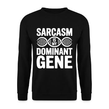 Sarcasm Genes DNA Genetics - Unisex Sweatshirt - black - Front - Alina (178cm) & Michal (187cm)