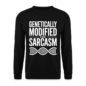 Sarcasm Genes DNA Genetics - Unisex Sweatshirt - black - Front - Alina (178cm) & Michal (187cm)