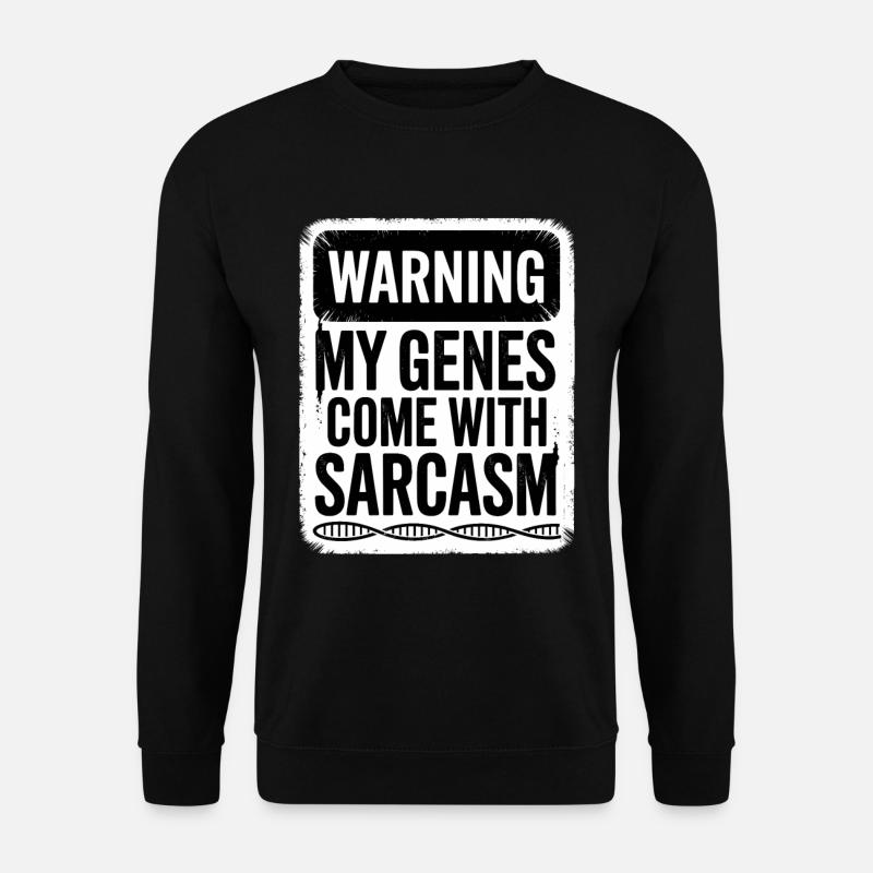 Sarkasmus Gene DNA Genetik - Unisex Pullover - Schwarz