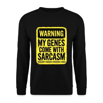 Sarcasm Genes DNA Genetics - Unisex Sweatshirt - black - Front - Alina (178cm) & Michal (187cm)