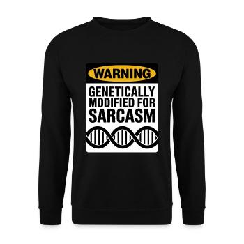 Sarcasm Genes DNA Genetics - Unisex Sweatshirt - black - Front - Alina (178cm) & Michal (187cm)