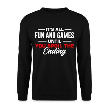 Film Kino Filmfan Filmnerd Cineast - Unisex Pullover - Schwarz - Vorne - Alina (178cm) & Michal (187cm)